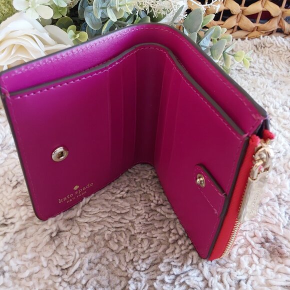 KATE SPADE Lucky Draw Small L-Zip Bifold Wallet - Picture 8 of 12